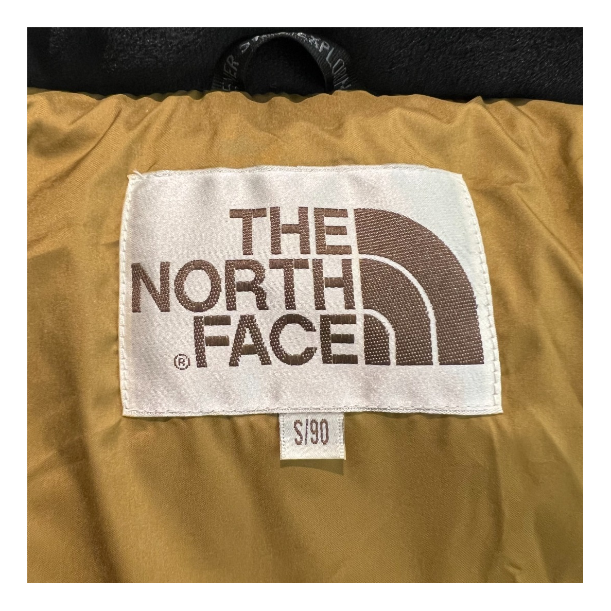 The North Face Color-Block Long Hooded Down Coat – Tan