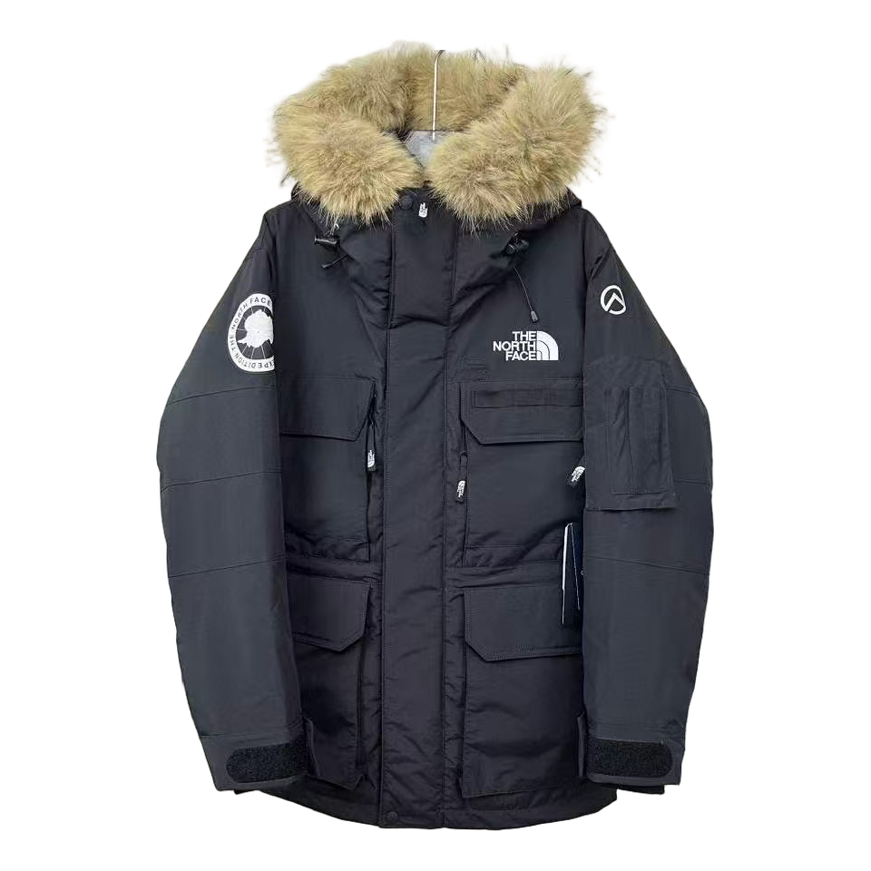 The North Face Four-Pocket Faux Fur-Trim Parka – Graphite