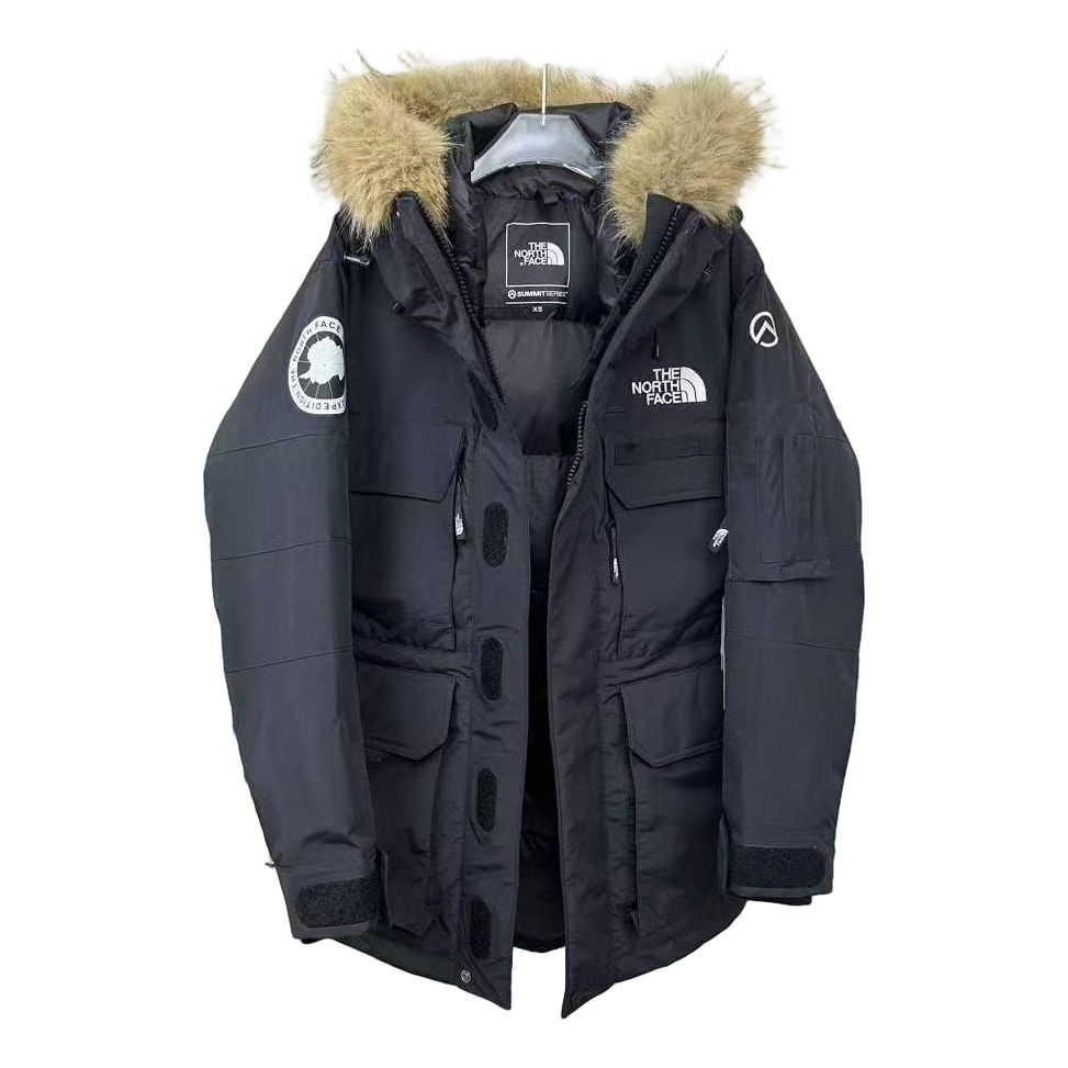 The North Face Four-Pocket Faux Fur-Trim Parka – Graphite