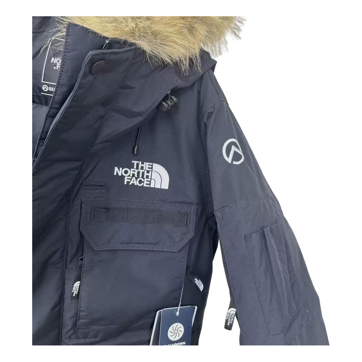 The North Face Four-Pocket Faux Fur-Trim Parka – Graphite