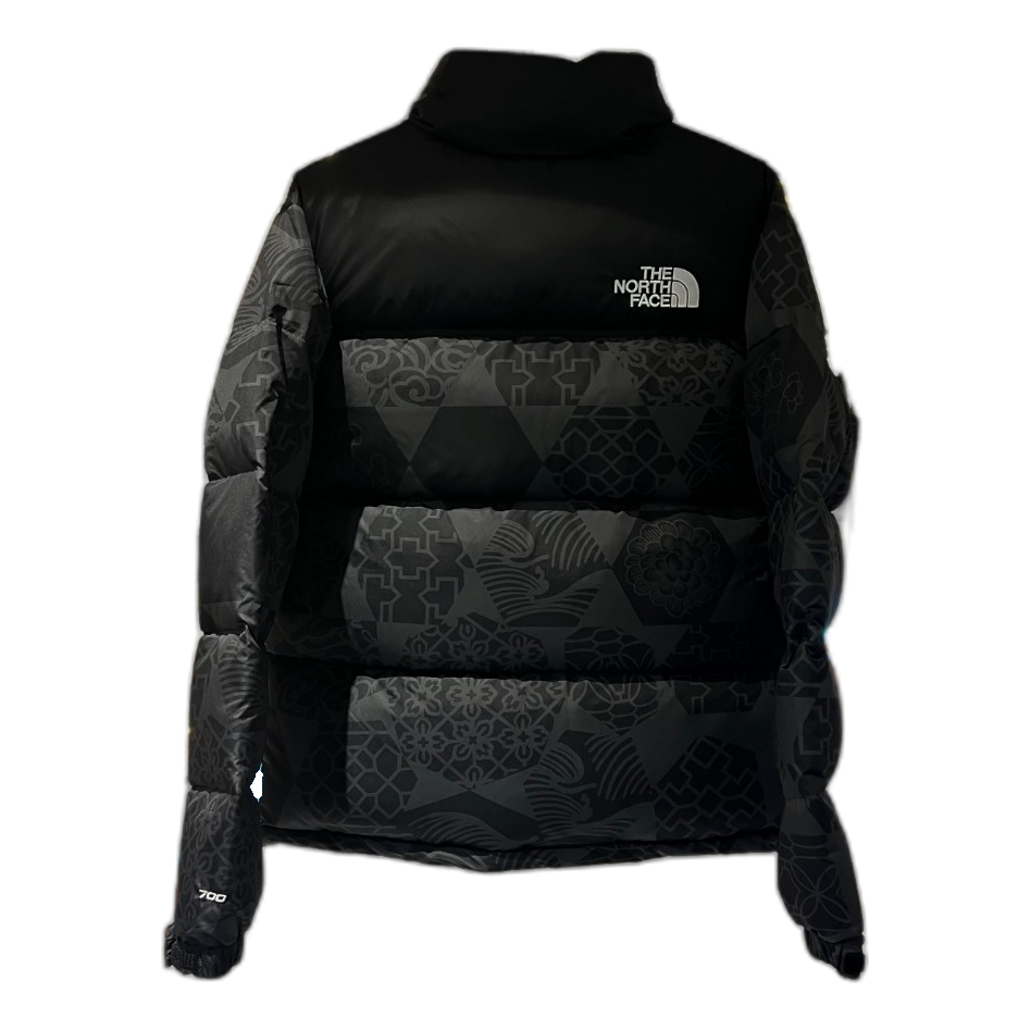 The North Face 1996 Nuptse Patterned Down Puffer Jacket – Black