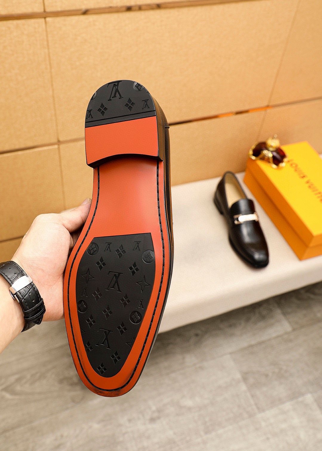 Louis Vuitton Black Bar Loafers