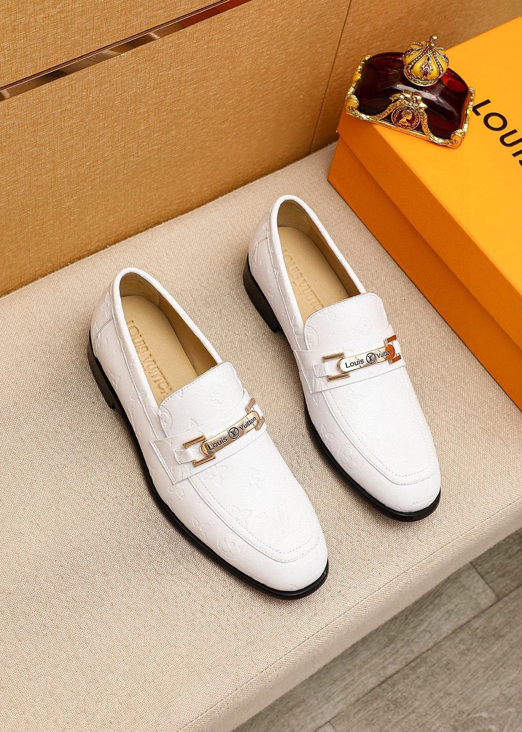 Louis Vuitton Textured Hardware Loafers