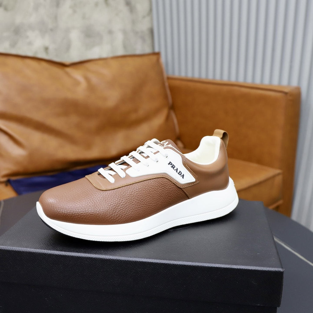 Prada Textured Low-Top Sneakers