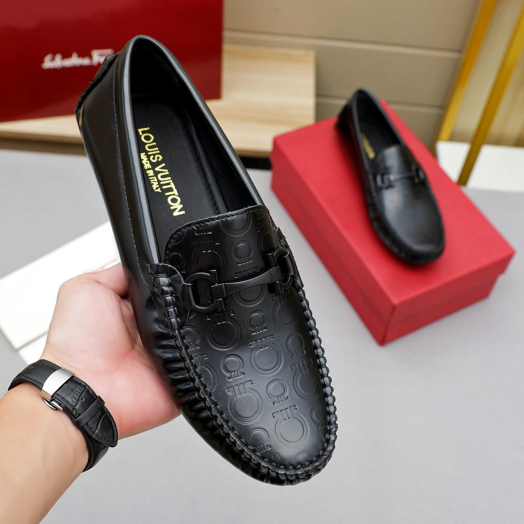 Ferragamo Metal-Bit Moc-Toe Loafers