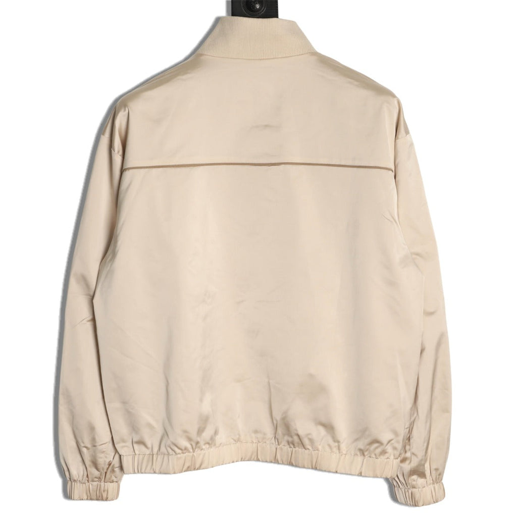 Louis Vuitton LV-Emblem Zip-Up Track Jacket - Light Beige